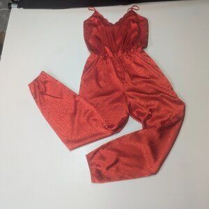 Socialite Size Small Red Satin Jumper
